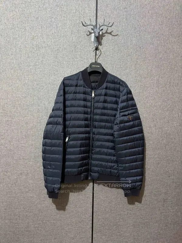 Prada Prada Men's Navy Quilted Down Jacket. Size US M / EU 48-50 / 2 - 1 Thumbnail