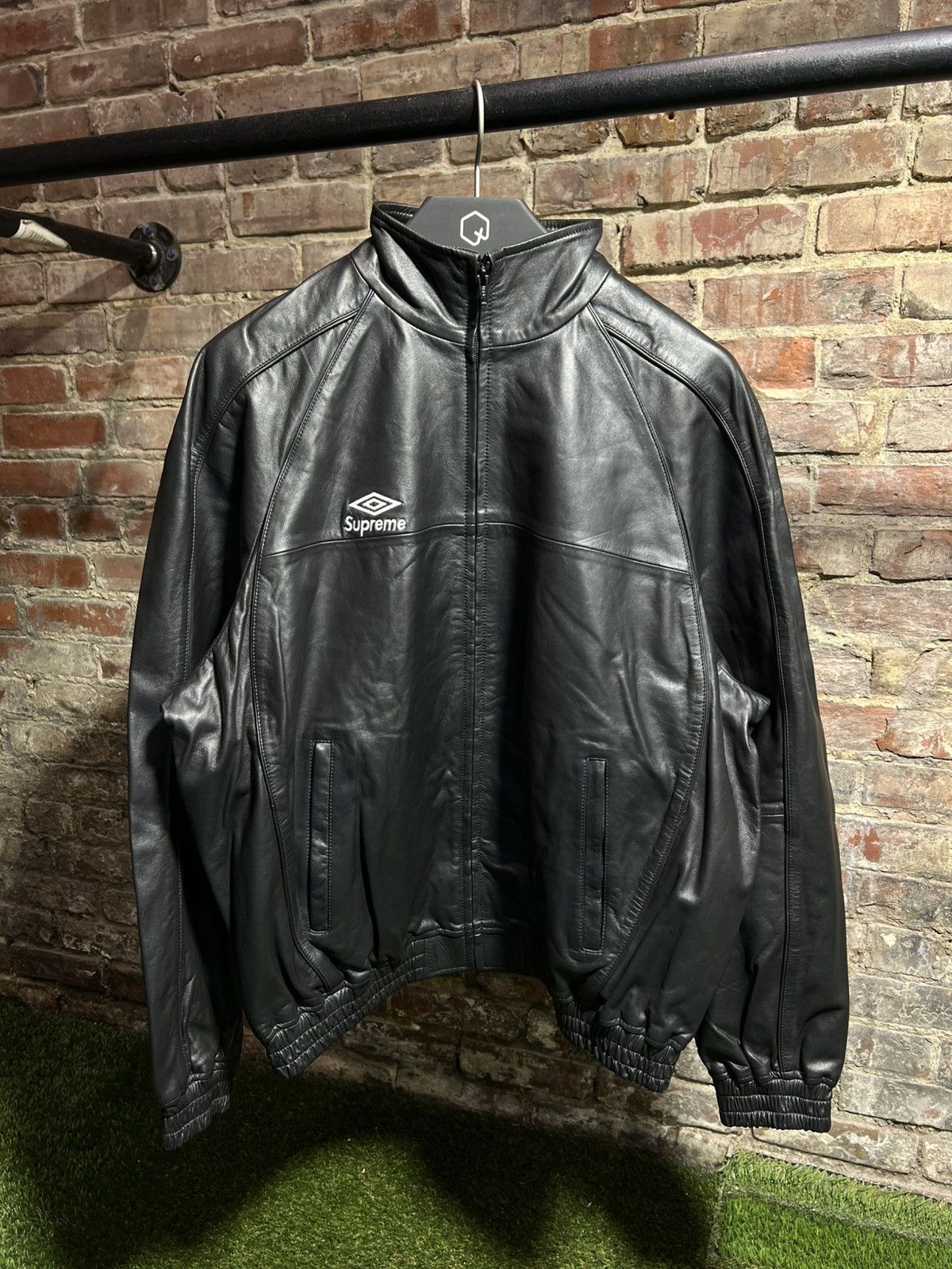 Supreme × Umbro Supreme Umbro Leather Track Jacket Black | Grailed