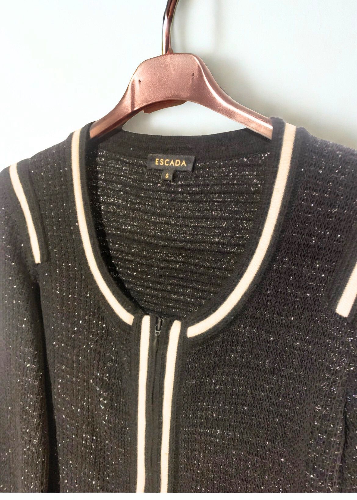 Escada ESCADA Cotton Bouclé Knit Jacket – Size S Size S / US 4 / IT 40 - 1 Thumbnail