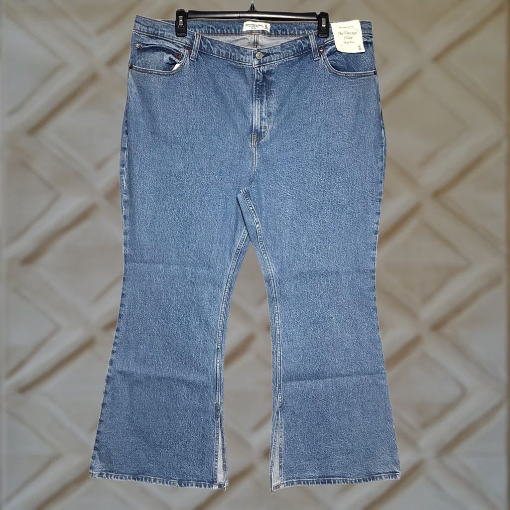 Abercrombie & Fitch NWT Abercrombie & Fitch Vintage Flare Jeans Women High Rise Blue 22S Size 40" / US 18 - 1 Thumbnail