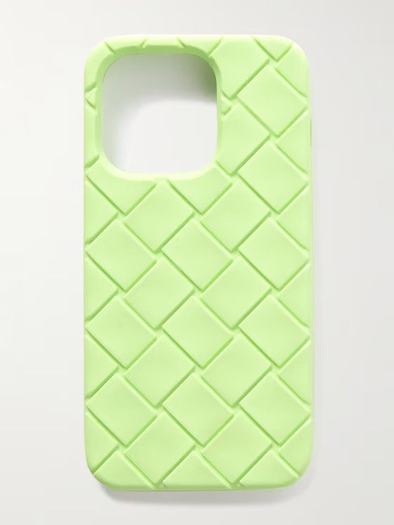 Bottega Veneta® Men's iPhone 14 Pro Case in Emerald green