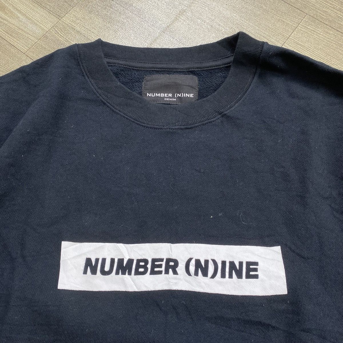 Number (N)ine 2000s Number (N)ine Spell Out Logo Tapped Pocket Sweatshirt Size US L / EU 52-54 / 3 - 3 Thumbnail