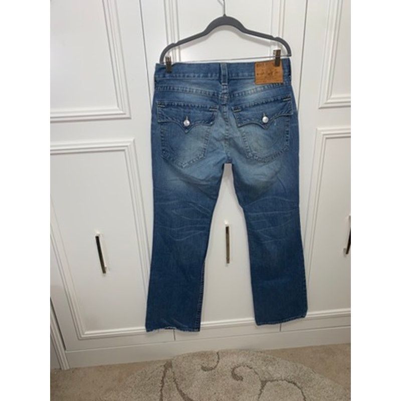 True Religion True Religion Men's Blue Straight Jeans Size 34 Distressed Size US 34 / EU 50 - 7 Thumbnail