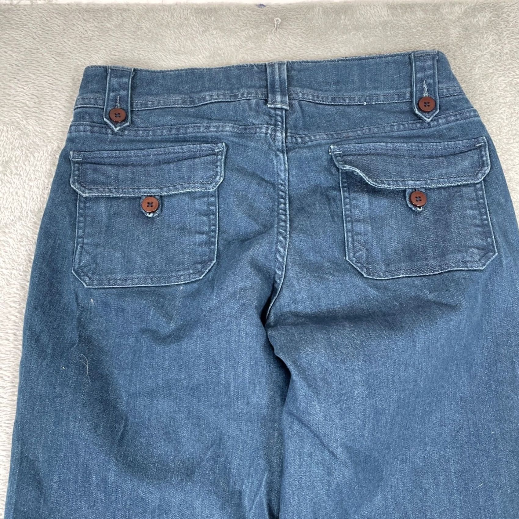 Banana Republic Banana Republic Jeans Womens 6 Tall Blue Wide Leg Patch Pocket Y2K Boho 2000s Jeans Size 28" / US 6 / IT 42 - 7 Thumbnail