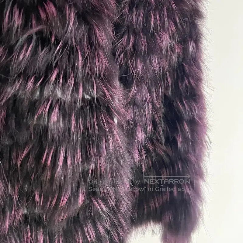 Lanvin Purple Rabbit Fur Cardigan for Women .
