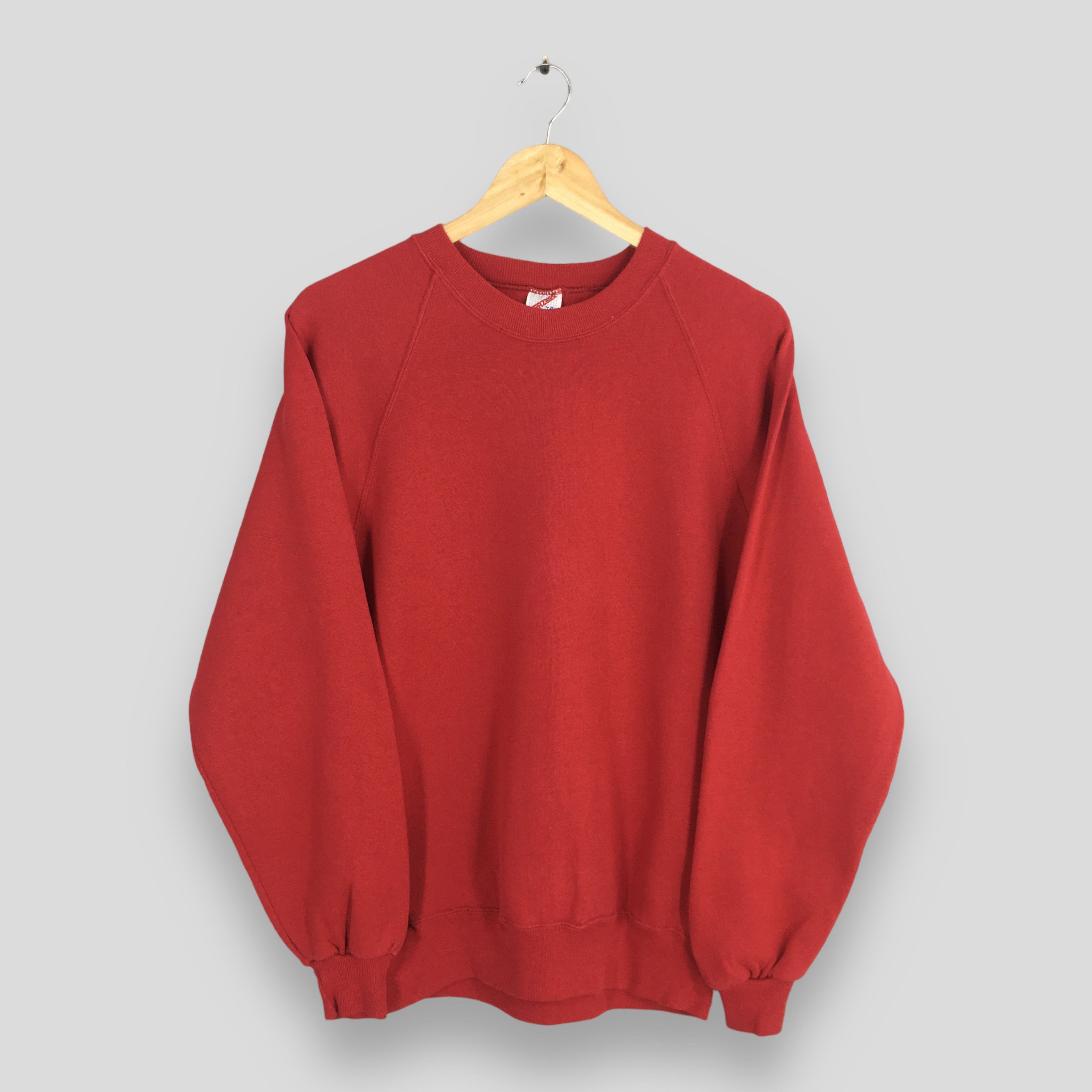 Jerzees Vintage 90s Jerzees Usa Plain Red Sweatshirt Large Size US L / EU 52-54 / 3 - 1 Thumbnail