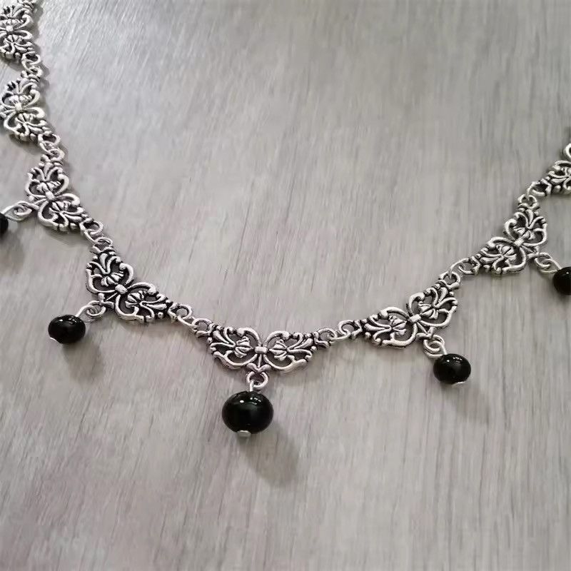 Jewelry Black Goth Onyx Gemstone Necklace Size ONE SIZE - 5 Thumbnail