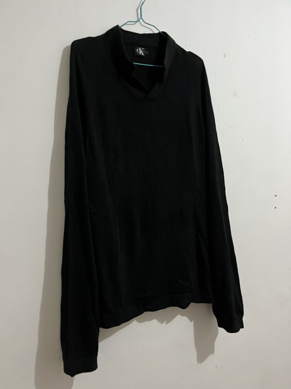 Calvin Klein Calvin Klein Black Long Sleeve V neck Size US L / EU 52-54 / 3 - 2 Thumbnail