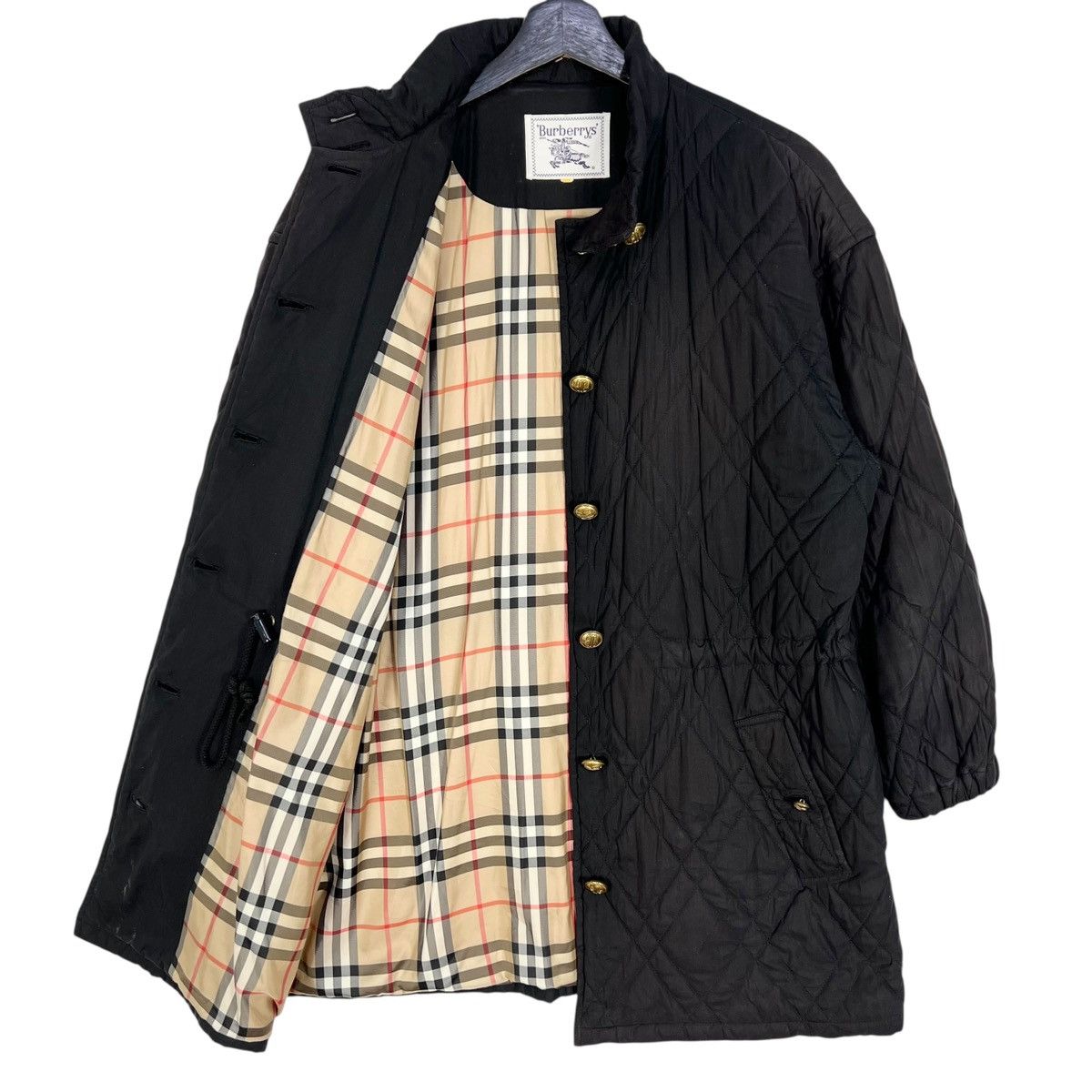 Burberry Vintage 90s Burberrys Quilted Women Coat Size M / US 6-8 / IT 42-44 - 1 Thumbnail