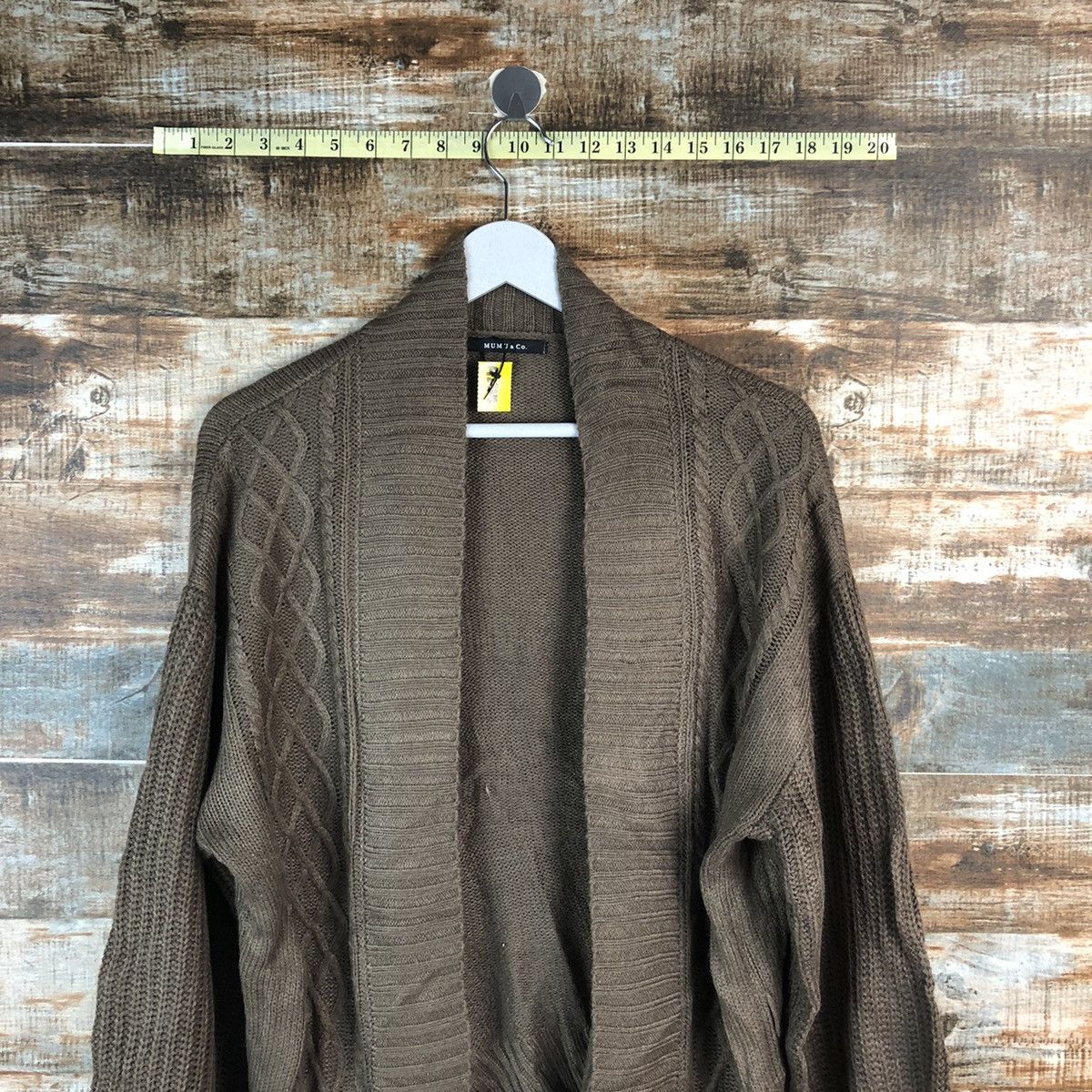 Homespun Knitwear Mu Mu & Co Brown Cardigan Knitwear #A2346 Size L / US 10 / IT 46 - 8 Thumbnail