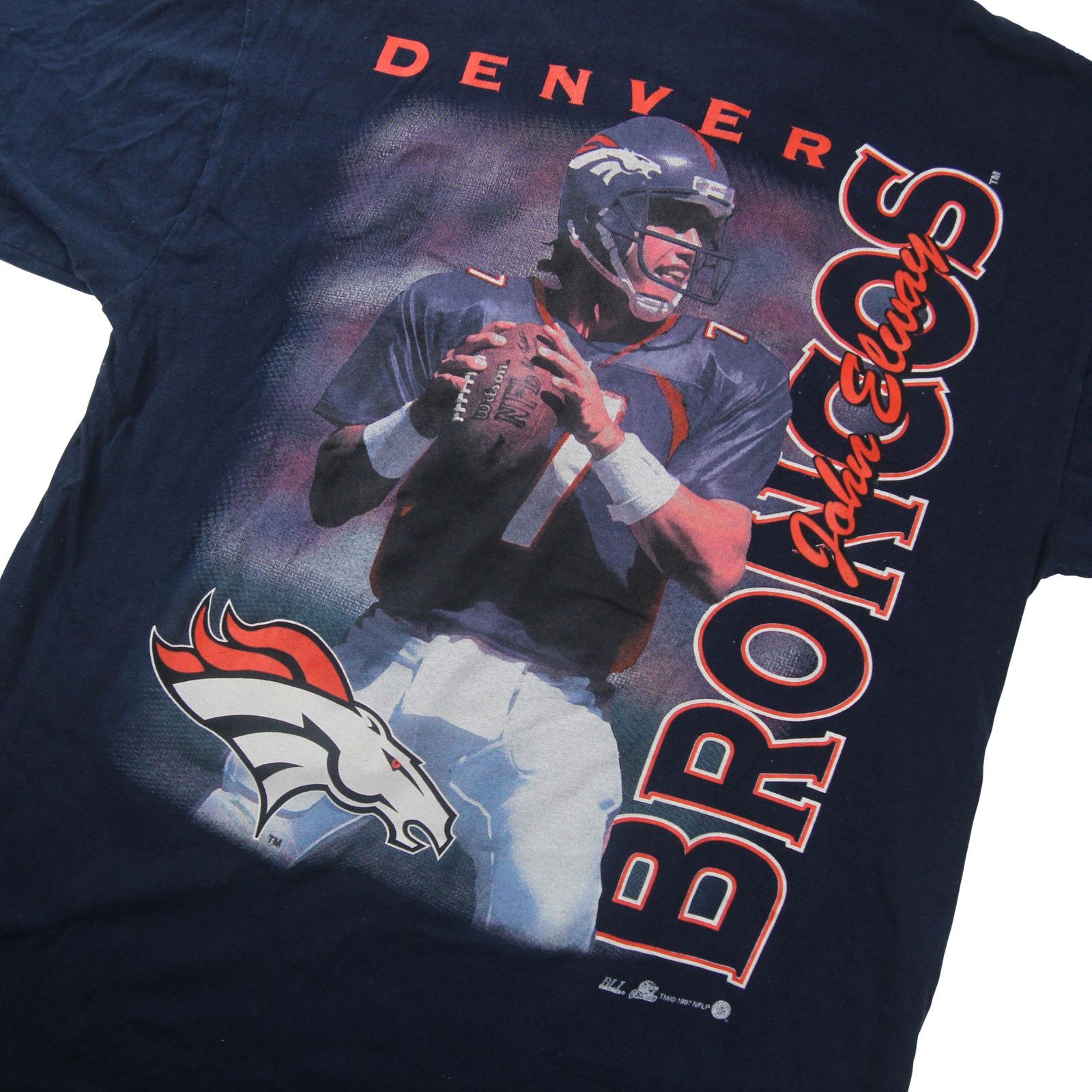 NFL × Vintage Vintage Denver Broncos John Elway Graphic T Shirt Size US M / EU 48-50 / 2 - 7 Thumbnail