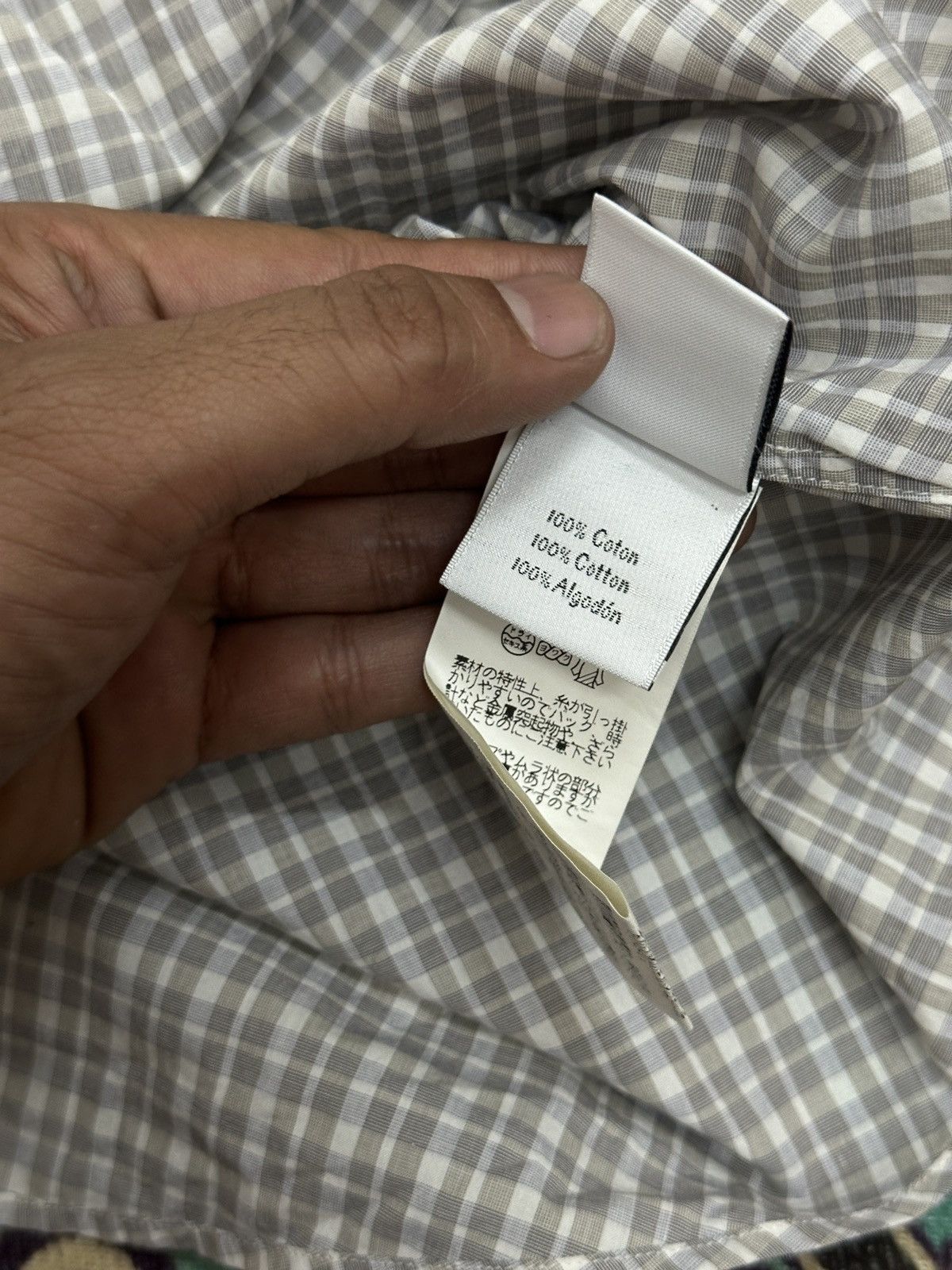 Hermes Hermes Cotton With Lamb Skin Button Up Shirt Size US M / EU 48-50 / 2 - 8 Thumbnail