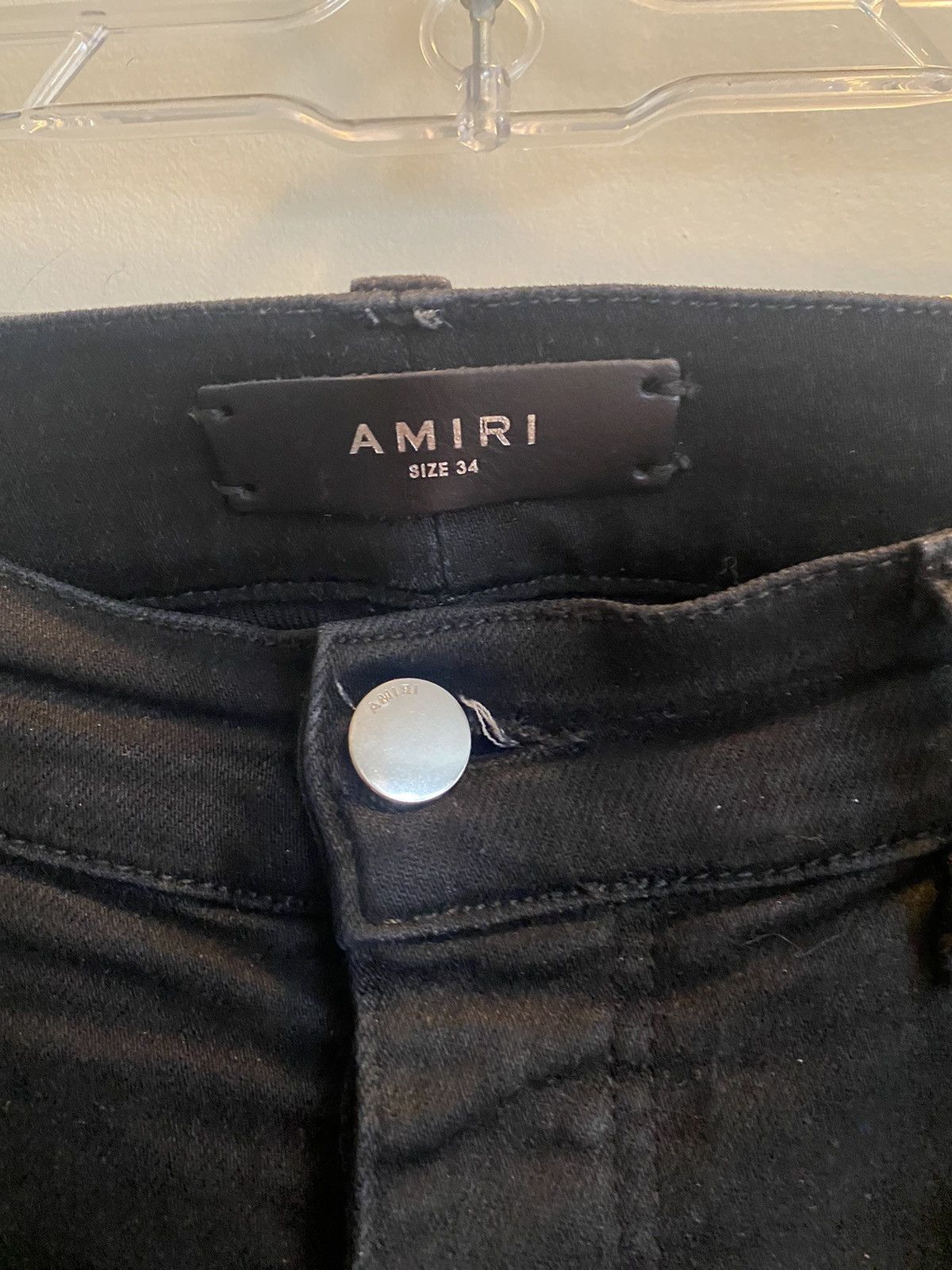 Amiri × Designer Amari Black Denim Celebrity Worm Size US 34 / EU 50 - 6 Thumbnail