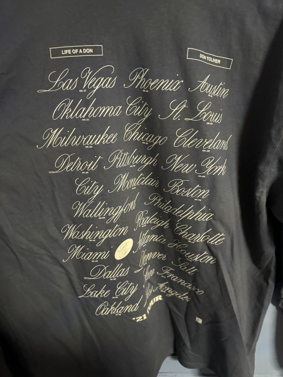 Band Tees Don Toliver LIFE OF A DON Tour 2023 BLACK Hoodie LARGE Size US XXL / EU 58 / 5 - 3 Thumbnail
