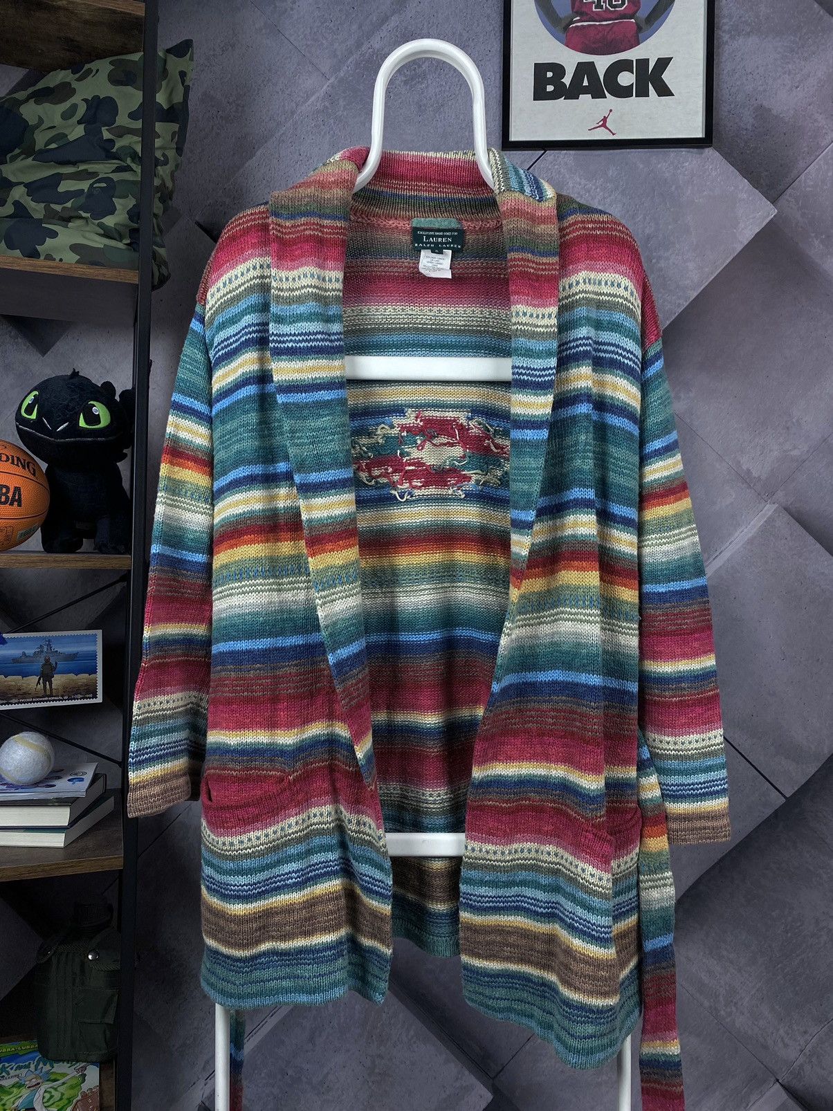 Lauren Ralph Lauren × Ralph Lauren × Vintage Exclusive Hand Knit For Lauren Ralph Lauren Womens Robe Size S / US 4 / IT 40 - 6 Thumbnail