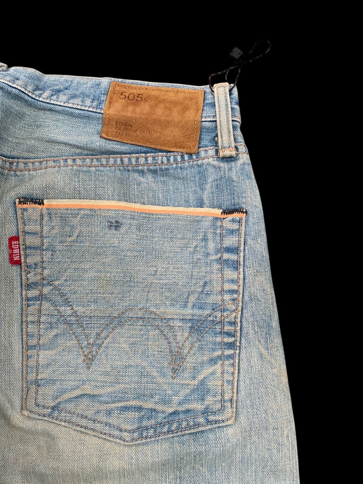 Edwin VINTAGE EDWIN 505s SELVEDGE FADED&RUSTY DISTRESSED DENIM Size US 32 / EU 48 - 11 Thumbnail