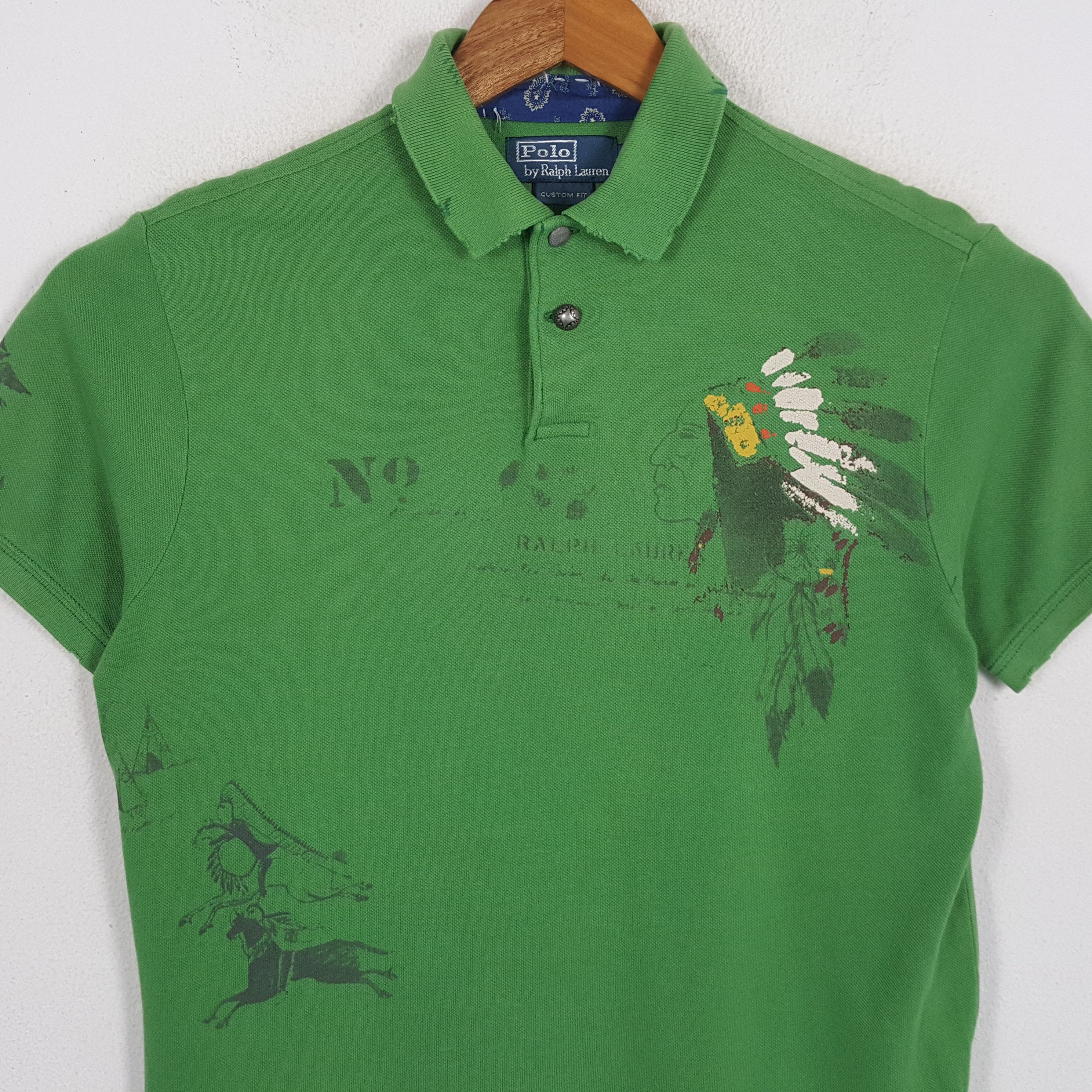 Polo Ralph Lauren × Vintage Vintage POLO by RALPH LAUREN Rare Design Polos Size US M / EU 48-50 / 2 - 2 Thumbnail