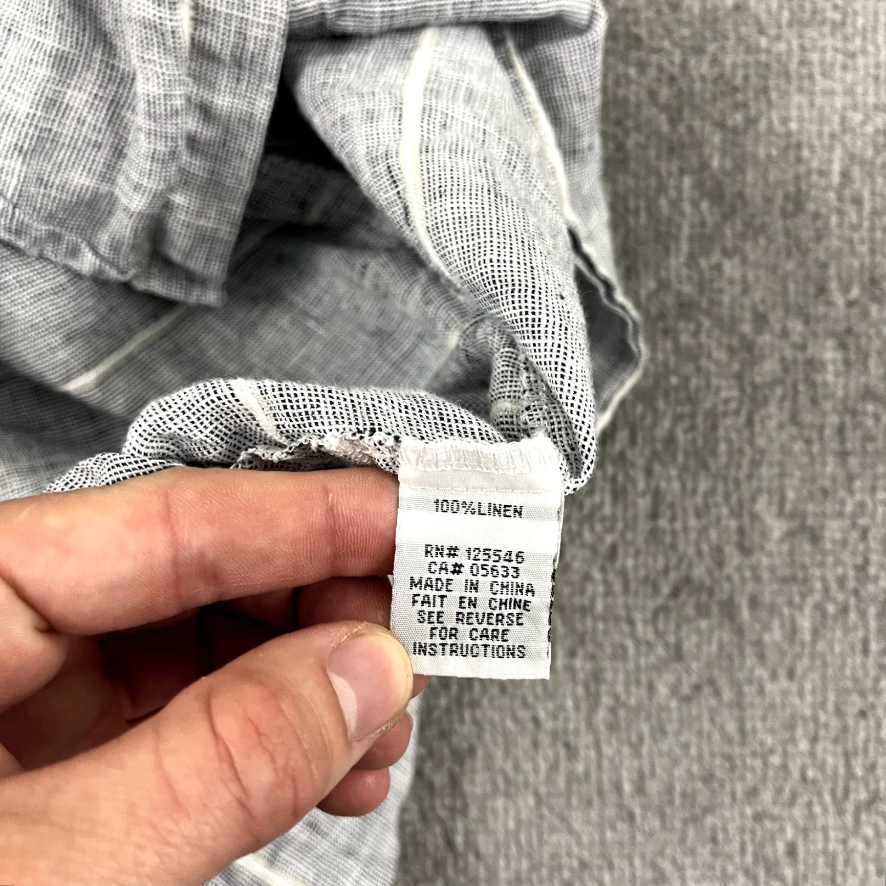 Habitat VINTAGE Habitat Clothes To Live Shirt Womens Medium Blue Gray Linen Blouse Minimalist Size M / US 6-8 / IT 42-44 - 4 Thumbnail