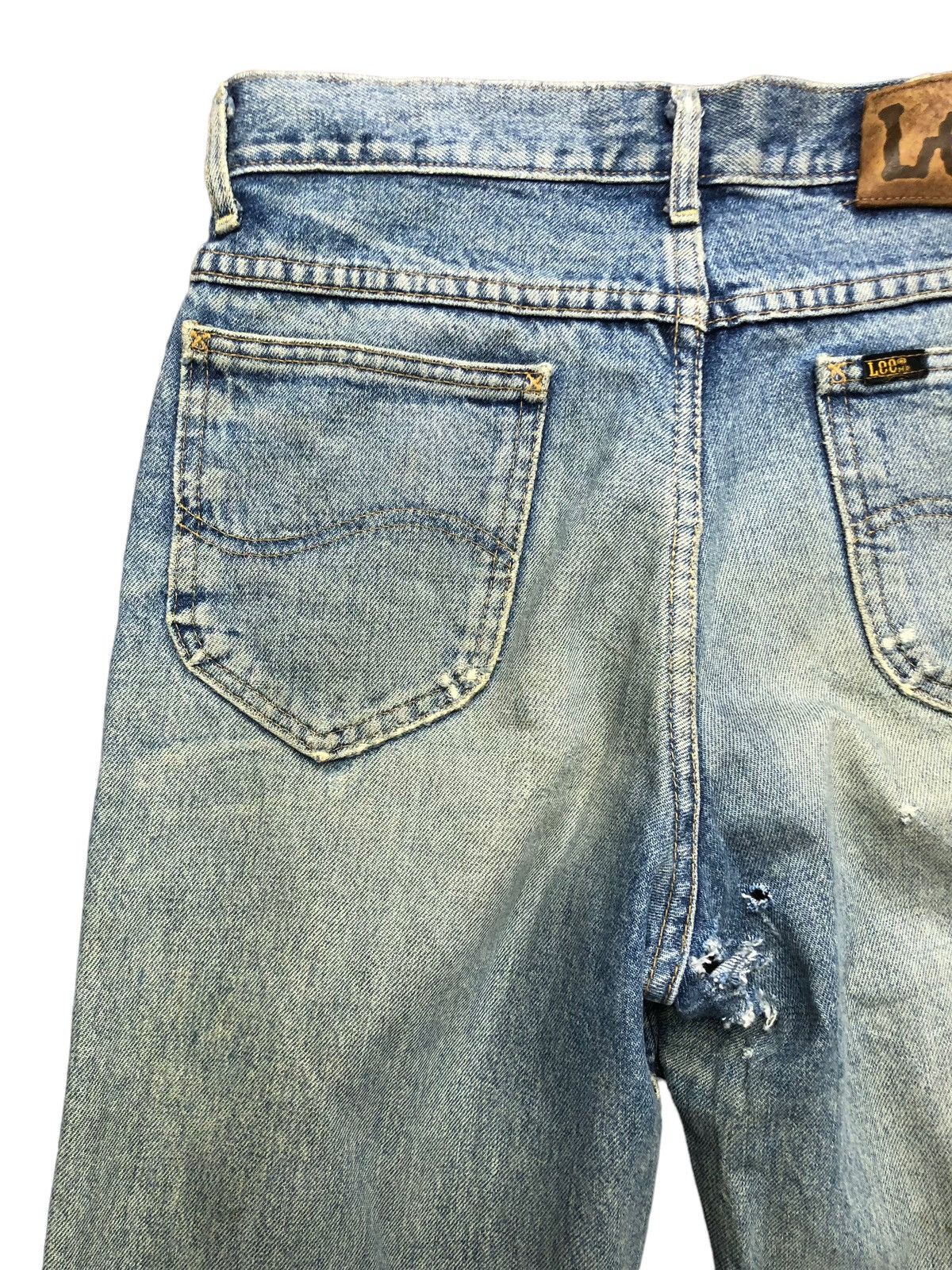 If Six Was Nine × Le Grande Bleu (L.G.B.) × Lee Vintage Lee Riders Distressed Jeans Made in USA Size US 30 / EU 46 - 11 Thumbnail
