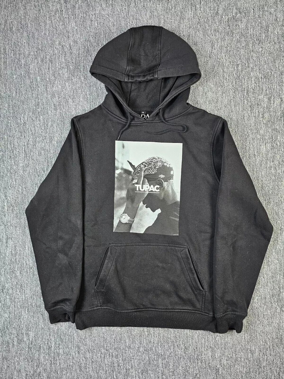 Other Mister Tee Tupac 2Pac Graphic Pullover Hoodie Black Men M Size US M / EU 48-50 / 2 - 1 Thumbnail