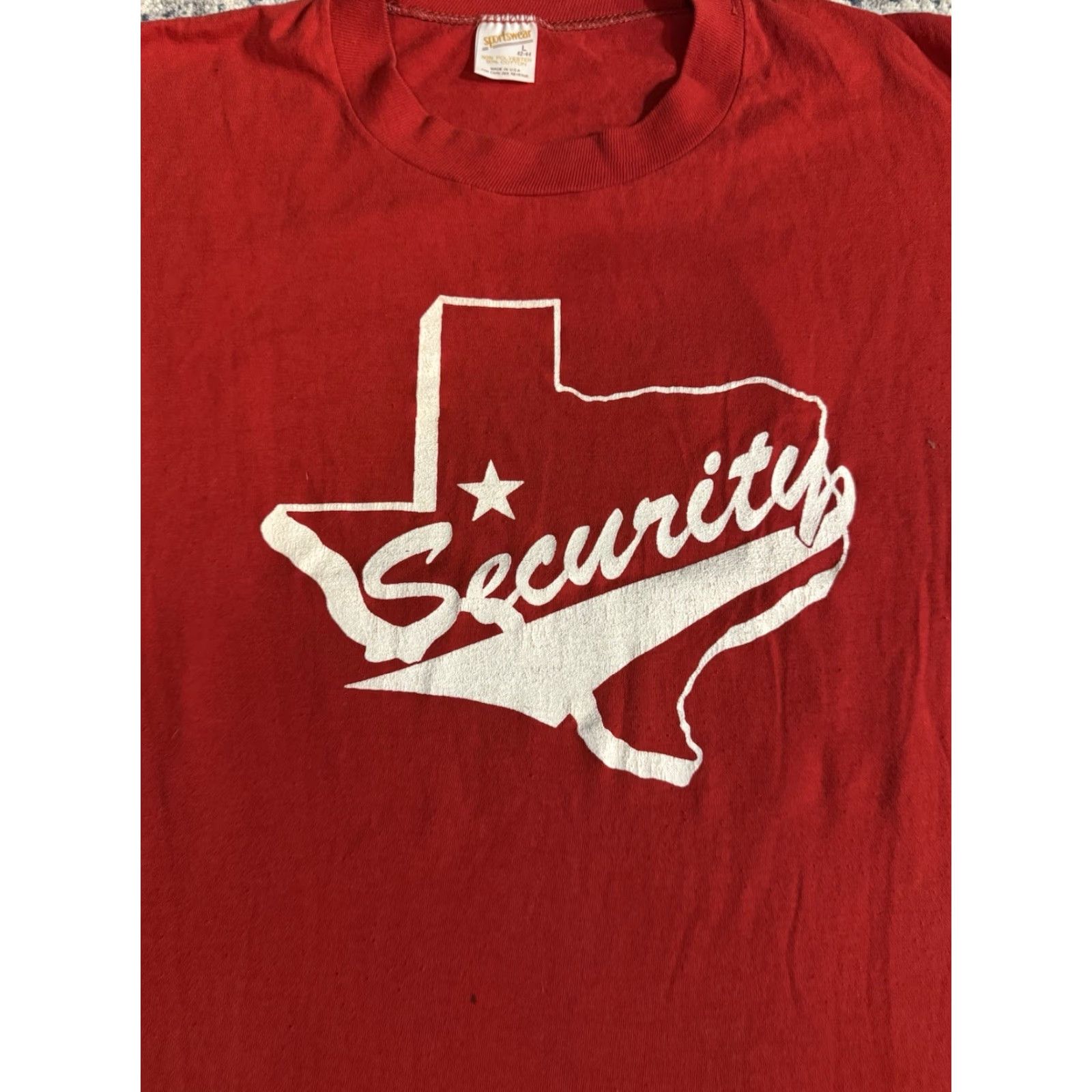 Vintage VINTAGE Krokus Security Concert T Shirt L Men's 80s Red Cotton Double-Sided Logo 1982 Odessa Texas DOCKET? Size US L / EU 52-54 / 3 - 5 Thumbnail