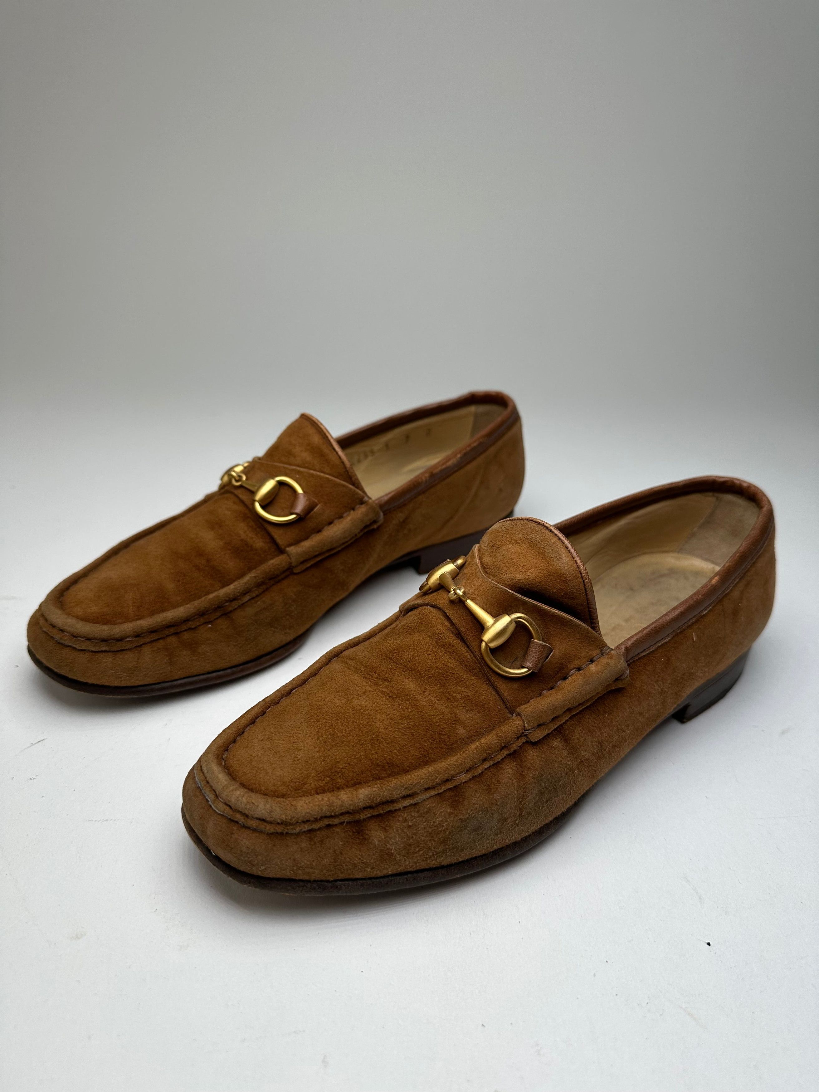 Gucci Vintage Suede Horsebit Loafer Brown Size US 6 / IT 36 - 1 Thumbnail
