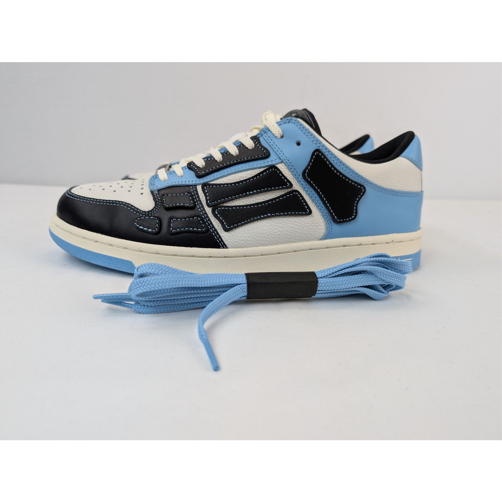 Amiri o1rshd1 Skel Low-Top Sneakers in Air Blue Size US 12 / EU 45 - 12 Thumbnail