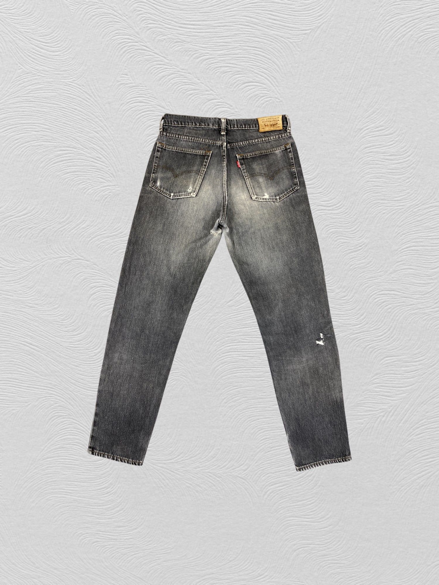 Japanese Brand Black Distressed Vintage Levi's 626 30x29.5 Denim -JN1052 Size US 30 / EU 46 - 2 Thumbnail