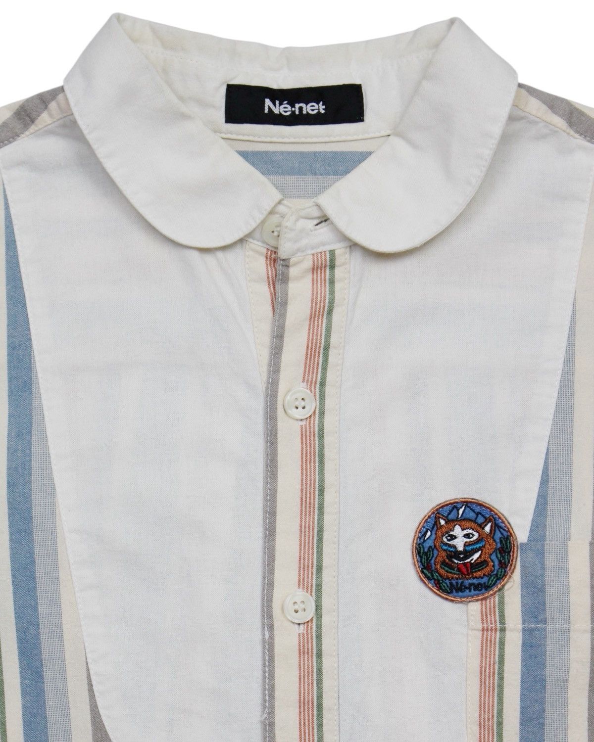 Ne-Net SS2012 NE-NET FOX BADGE STRIPED COLLAR SHIRT Size US M / EU 48-50 / 2 - 5 Thumbnail