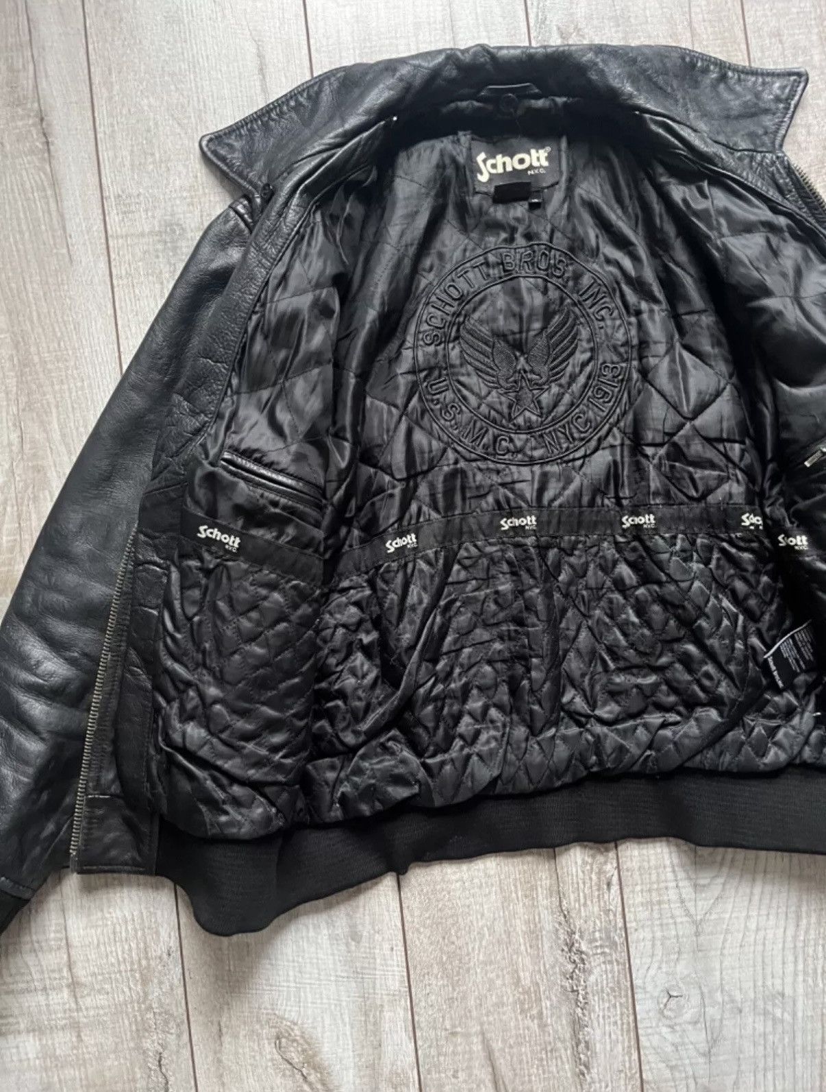 Schott × Vintage Schott Leather Jacket Size US XL / EU 56 / 4 - 7 Thumbnail