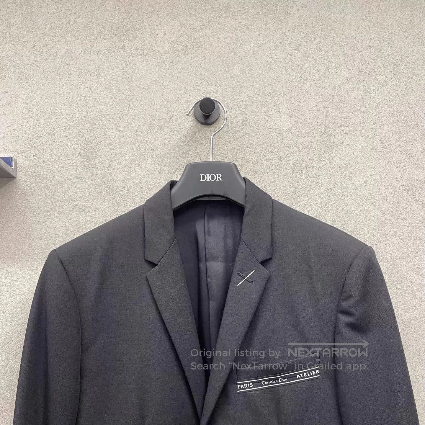 Dior Black Tailored Blazer with Contrast Trim Details. Size US M / EU 48-50 / 2 - 4 Thumbnail