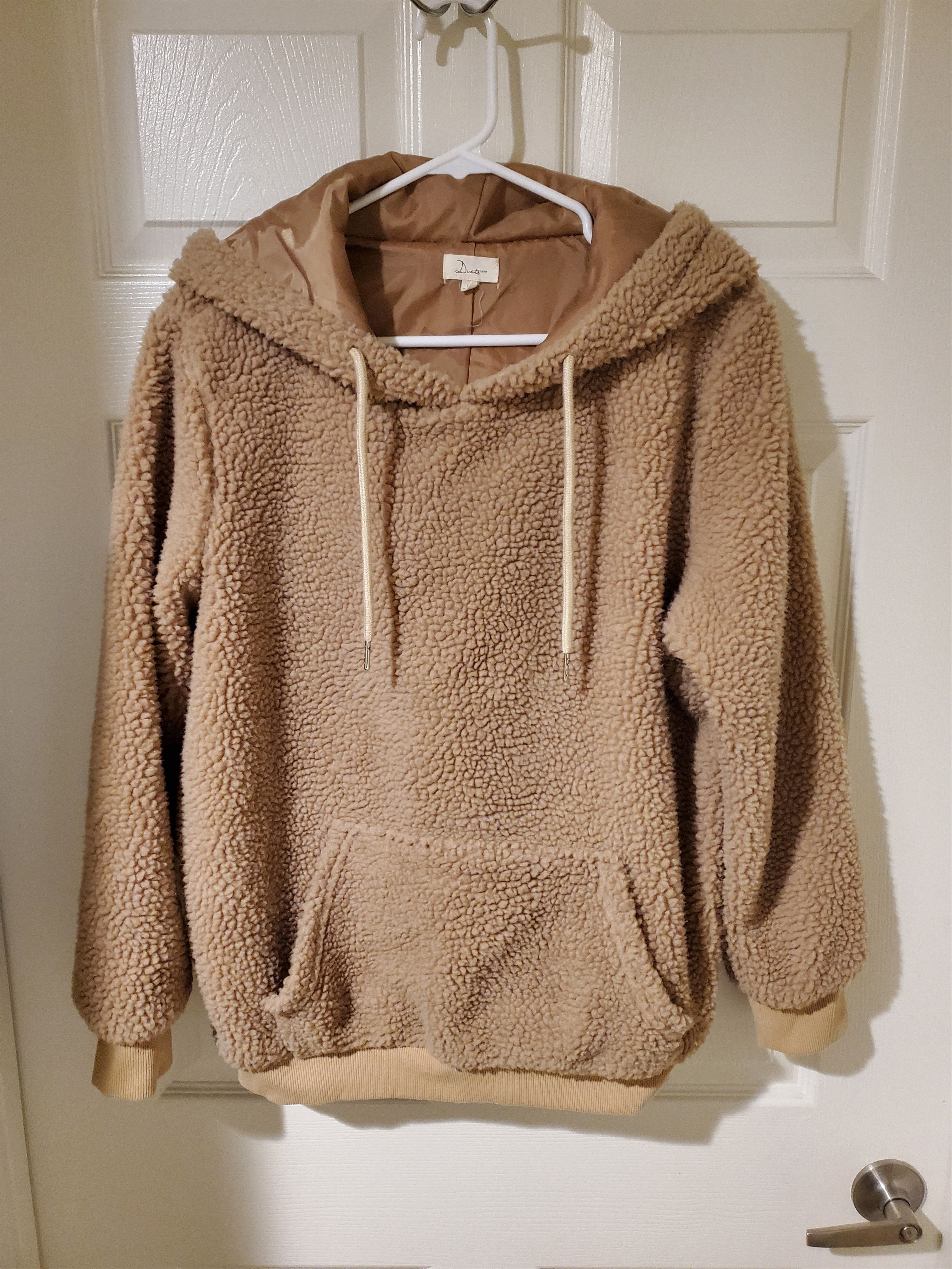 Other Tan sherpa "teddy bear" hoodie (size L) Size L / US 10 / IT 46 - 1 Thumbnail