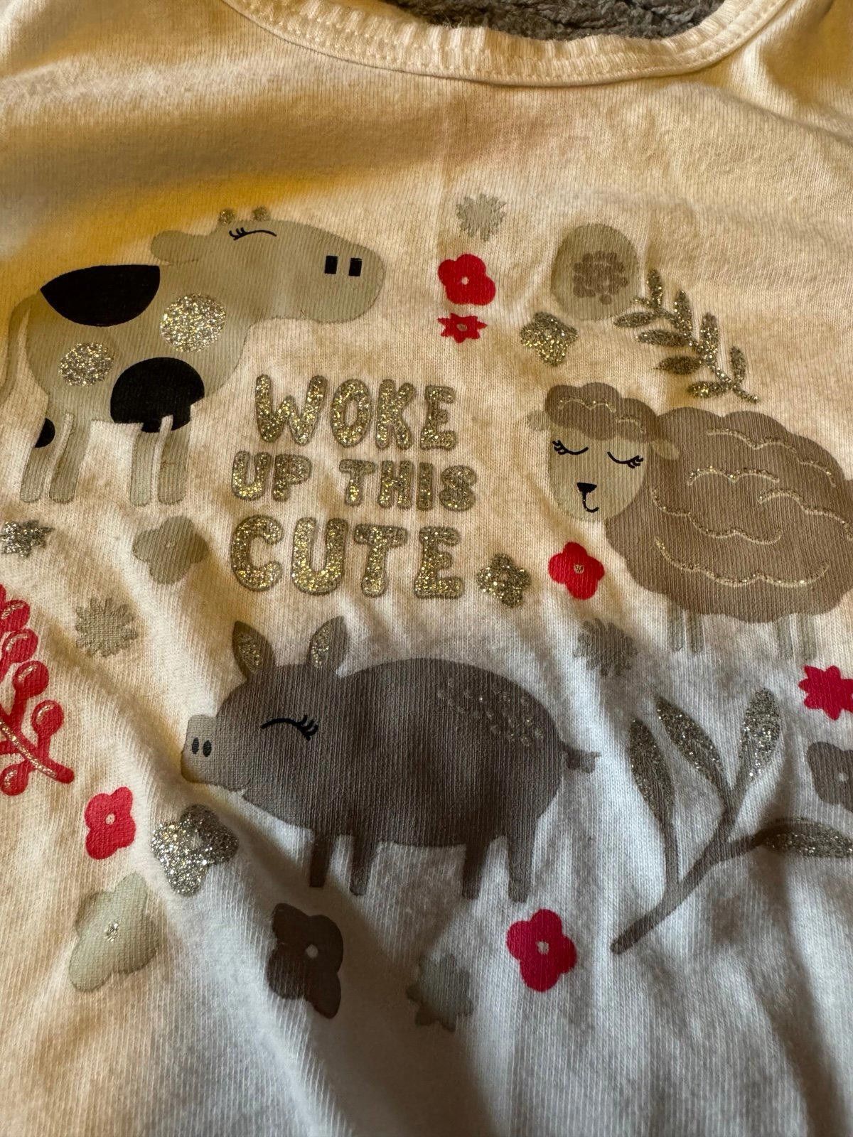 Designer 12 Month Girl Tee Woke Up Cute Size XXS / US 00 / IT 34 - 2 Thumbnail