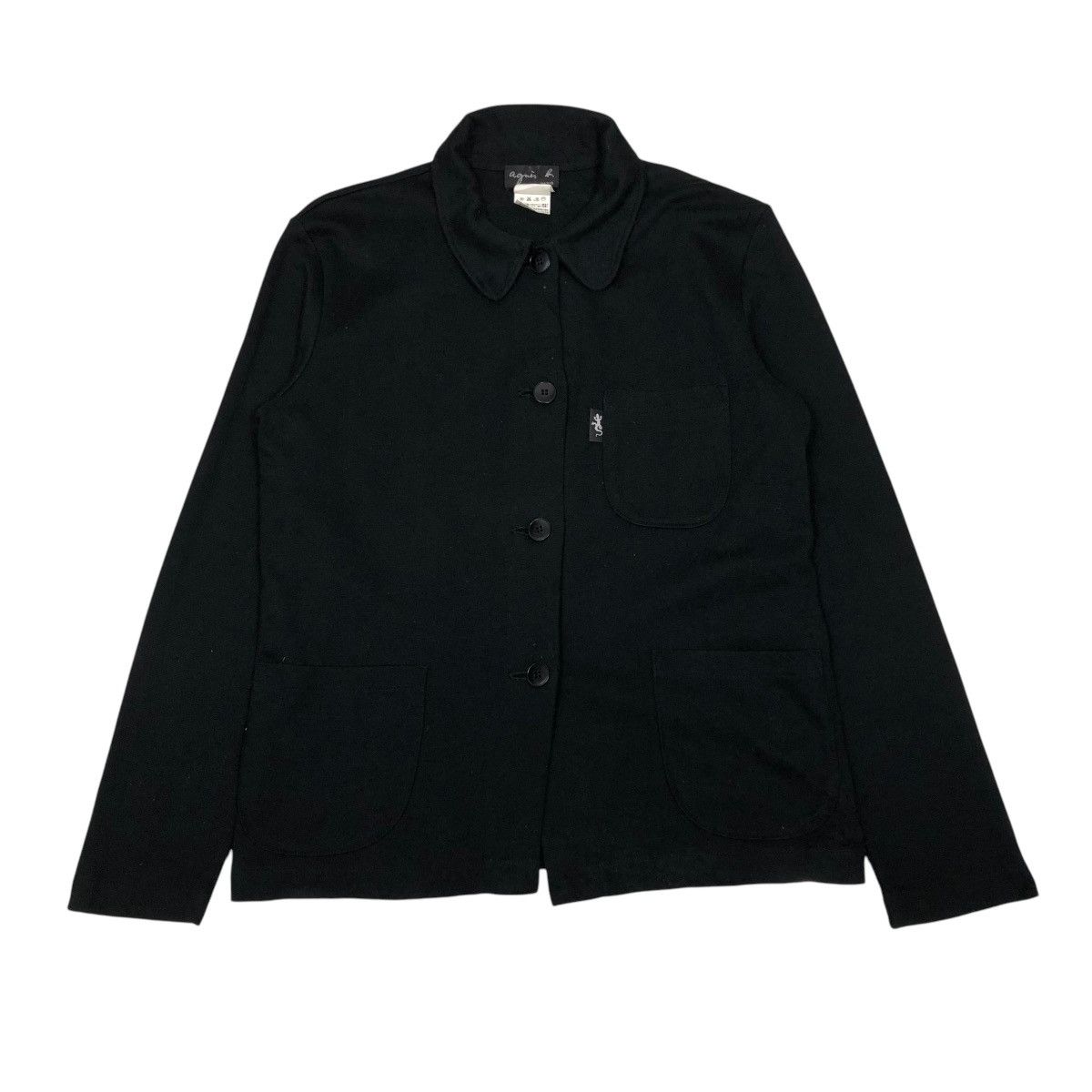 agnes b. 🔥RICH BLACK VINTAGE CHORE JACKET AGNES B. PARIS Size US S / EU 44-46 / 1 - 1 Thumbnail