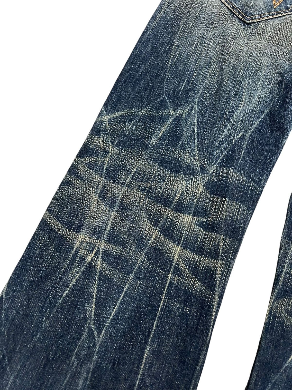 Edwin 💥Flare💥Vintage Edwin 503 Blue Trip Claw Denim Jean Size US 32 / EU 48 - 15 Thumbnail