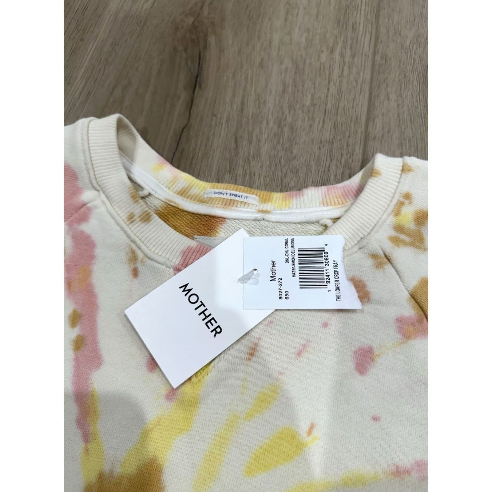 MOTHER Mother The Loafer Crop Fray Delusional Shirt Pink Size S NWT Size S / US 4 / IT 40 - 6 Thumbnail