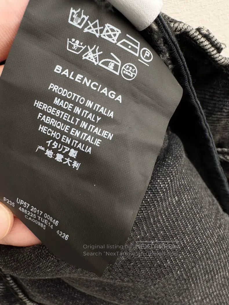 Balenciaga Balenciaga Black and Gray Straight Leg Jeans Size US 30 / EU 46 - 7 Thumbnail