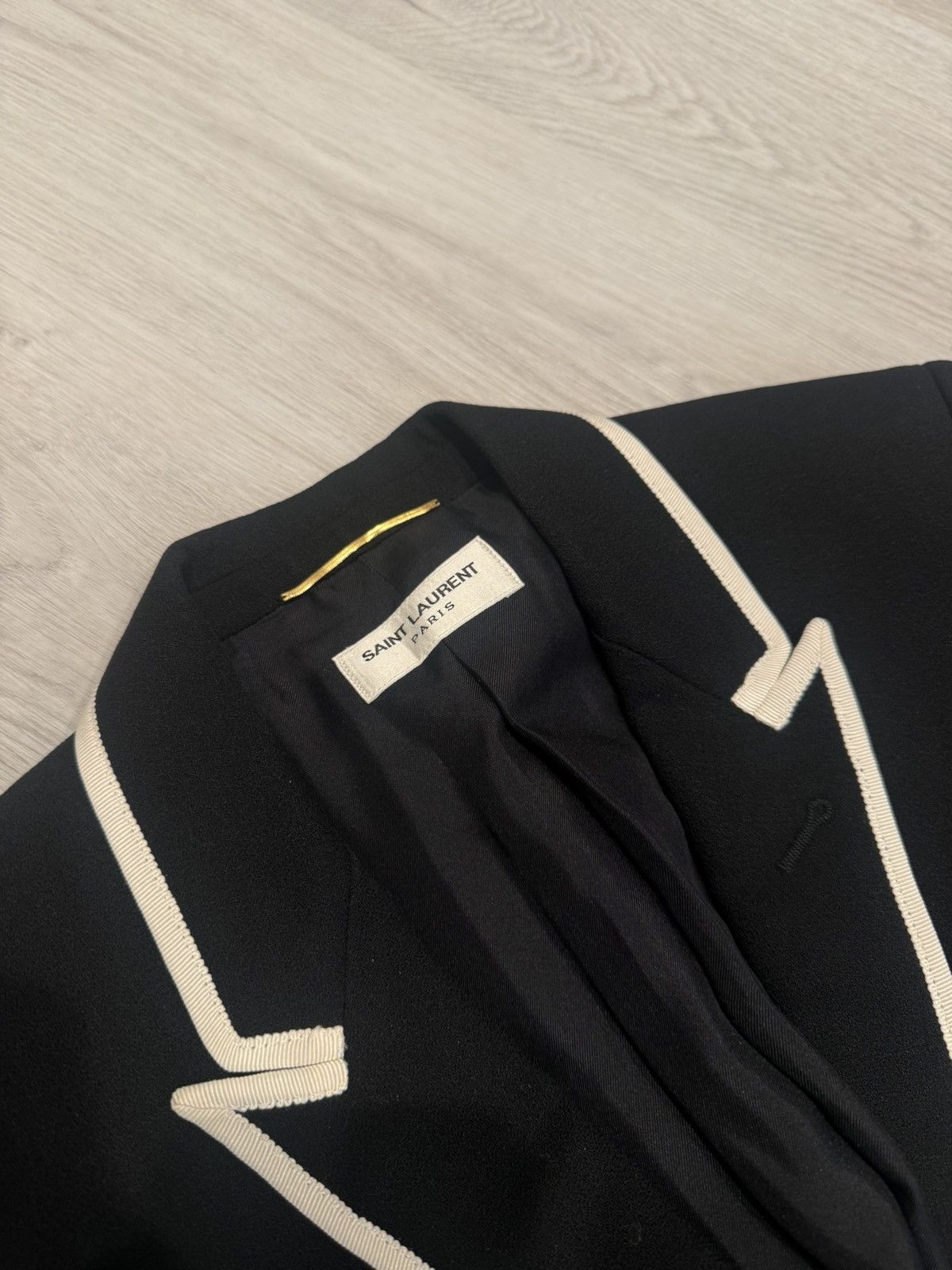 Saint Laurent Paris s/s 2013 white trim wool blazer!! Size US S / EU 44-46 / 1 - 6 Thumbnail
