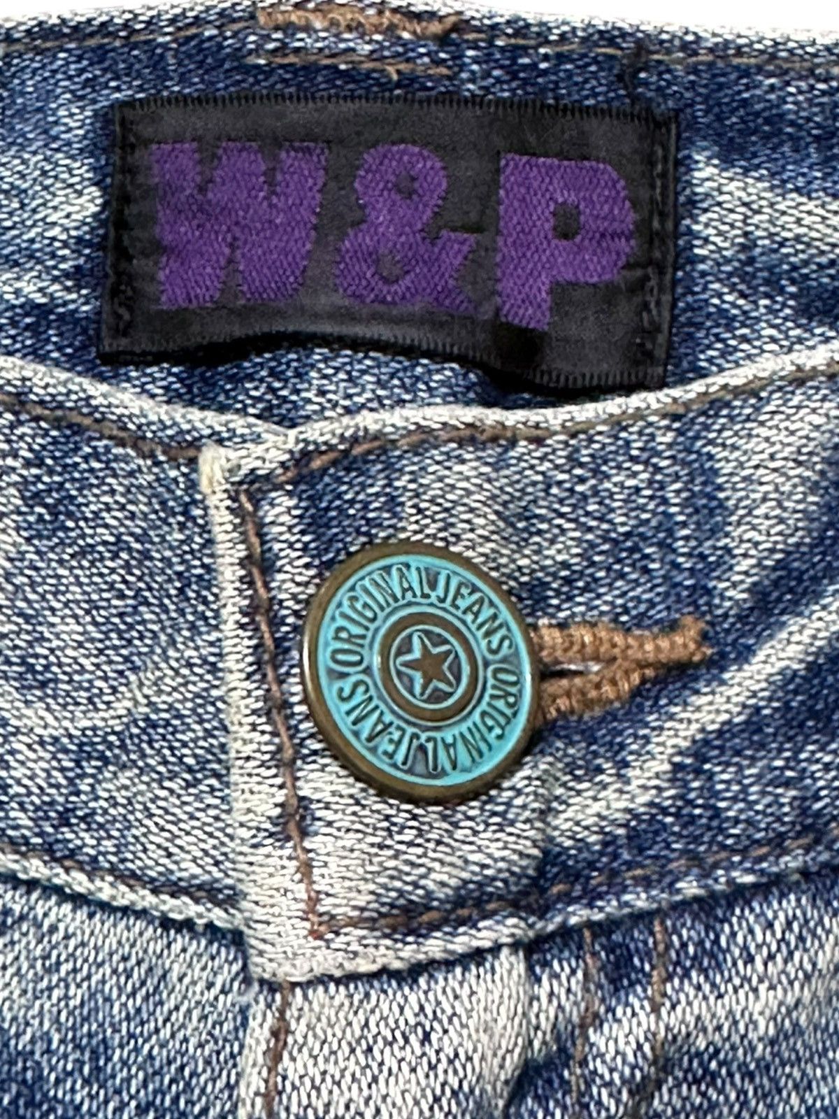 W&LT Vintage W&P Flare Honeycomb Distressed Denim Size US 30 / EU 46 - 8 Thumbnail