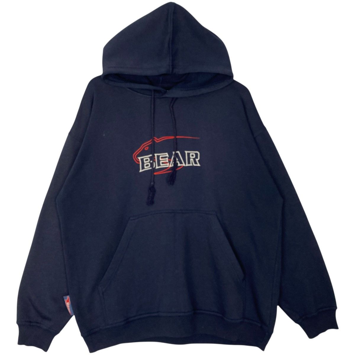 Vintage Bear Surf Hoodie Sweater Big Logo Navy Size M