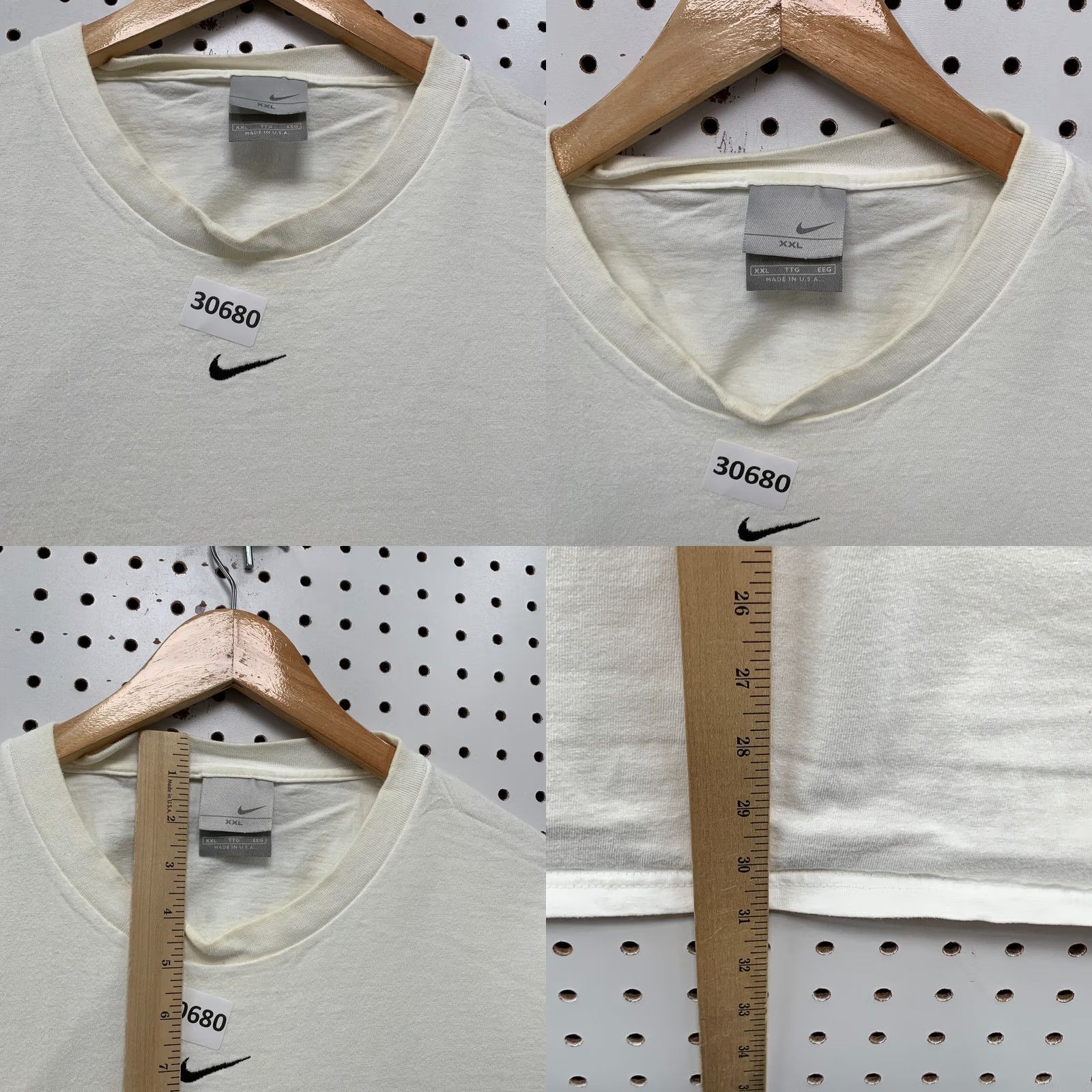 Nike VINTAGE Nike Center Shirt Mens 2XL Embroidered Center Swoosh White USA T-Shirt Size US XXL / EU 58 / 5 - 8 Thumbnail