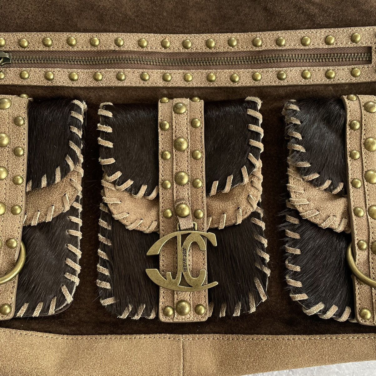 Designer × Roberto Cavalli 🔥RARE🔥Just Cavalli leather handbag style y2k japanese Size ONE SIZE - 5 Thumbnail