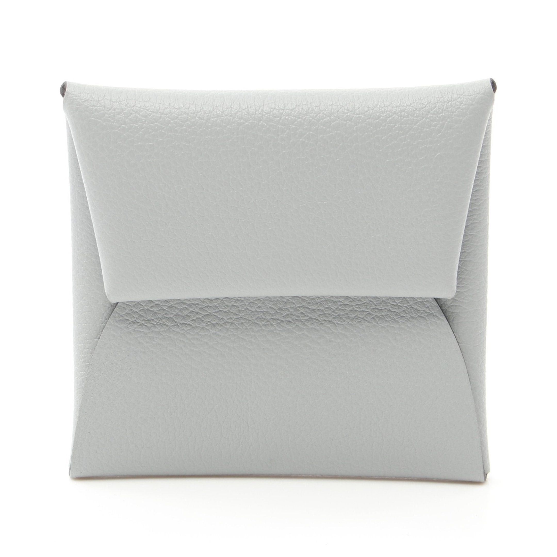 Hermes Hermes Bastia Blue Glacier Coin Purse Evercolor Light Silver Hardware Double Engraved Size ONE SIZE - 1 Thumbnail