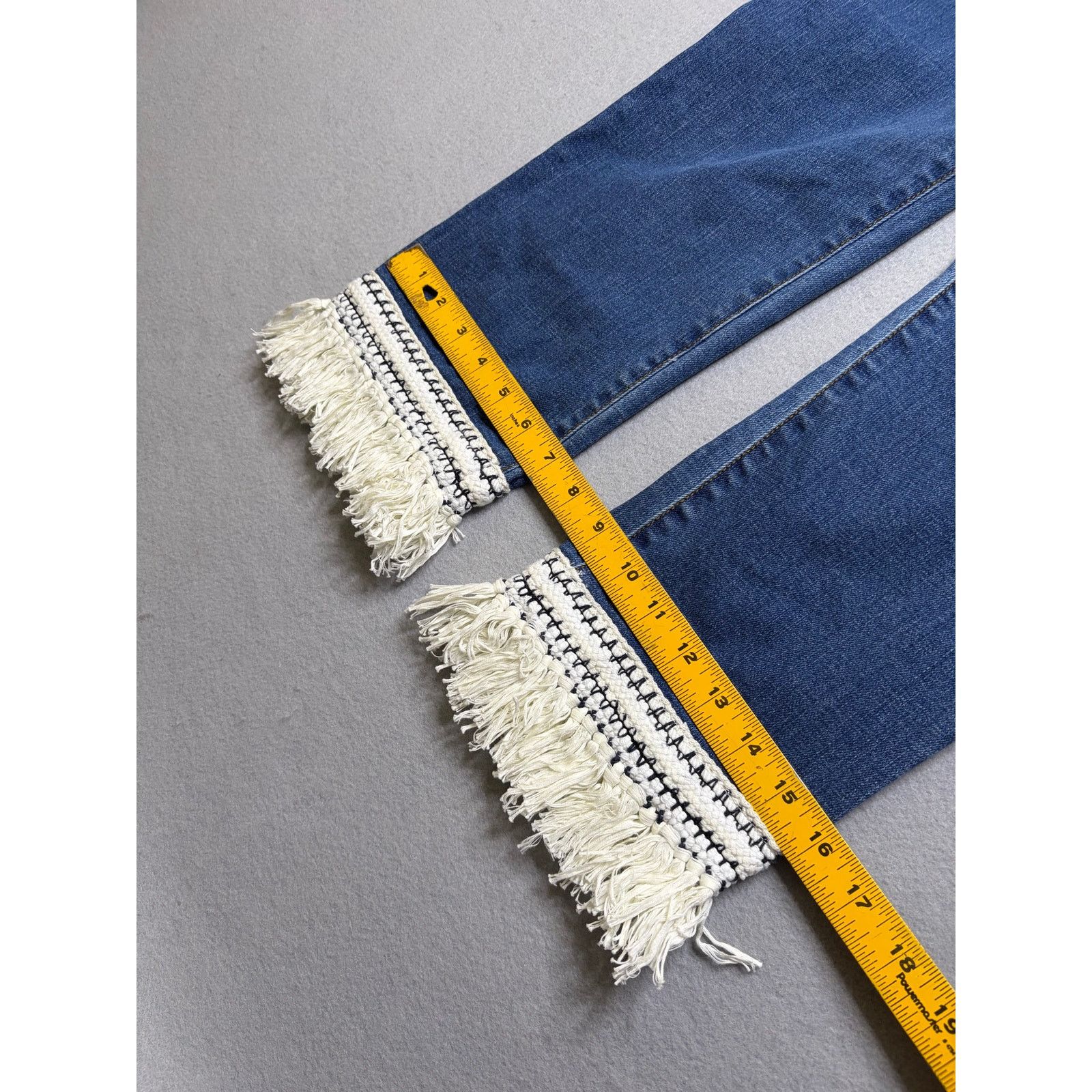 Tory Burch Tory Burch Connor jeans Fringe Hem Cropped Jeans Size 28 Size 28" / US 6 / IT 42 - 10 Thumbnail