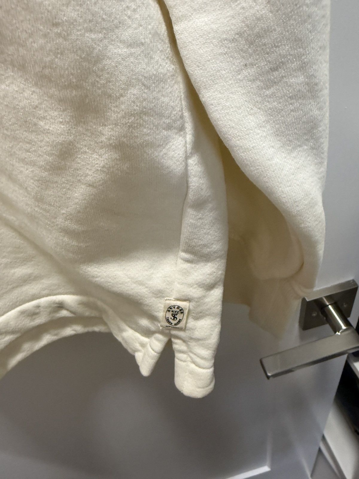 Champion × Todd Snyder Made in L.A. Fleece Polo in Coastal White M / Coastal White Size US M / EU 48-50 / 2 - 3 Thumbnail
