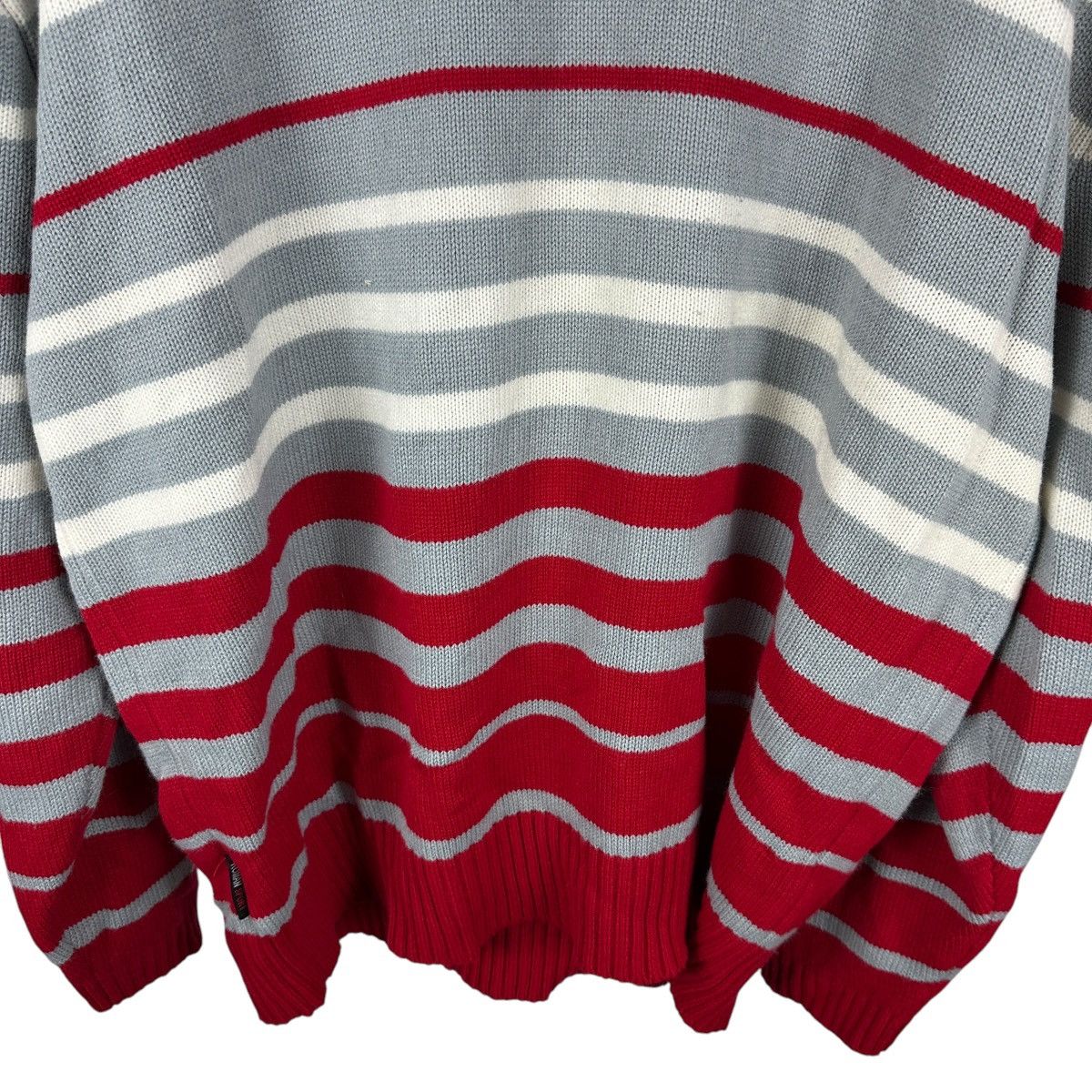 Koman × Vintage Vintage 90s Koman Sport Red Striped Knit Sweater Size US M / EU 48-50 / 2 - 5 Thumbnail