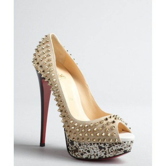 Christian Louboutin Platform Lady Peep Spike Studded Shoes in EU 40.5 / US 10.5 Size US 10.5 / IT 40.5 - 1 Thumbnail
