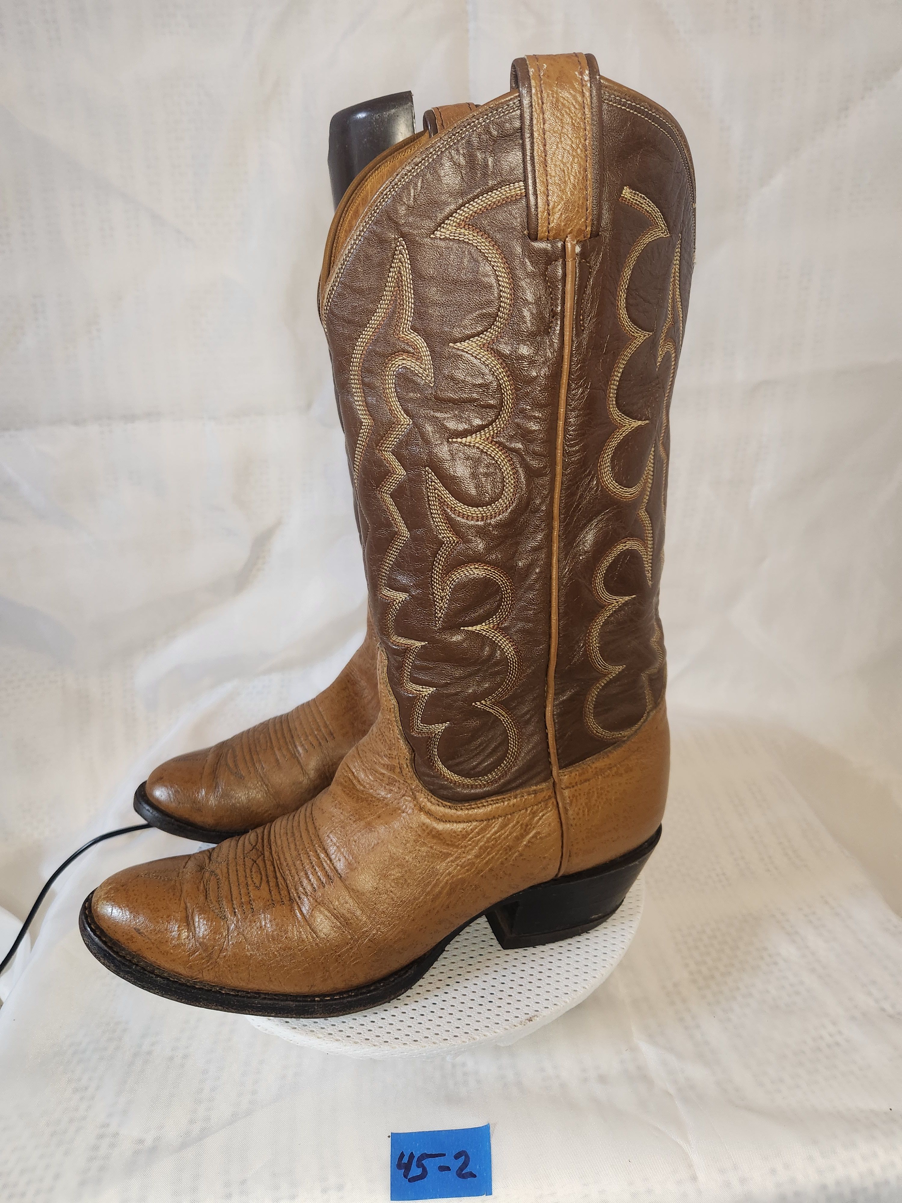 Tony Lama 2 TONES WESTERN COWBOY VINTAGE 80'S Size US 8 / EU 41 - 5 Thumbnail