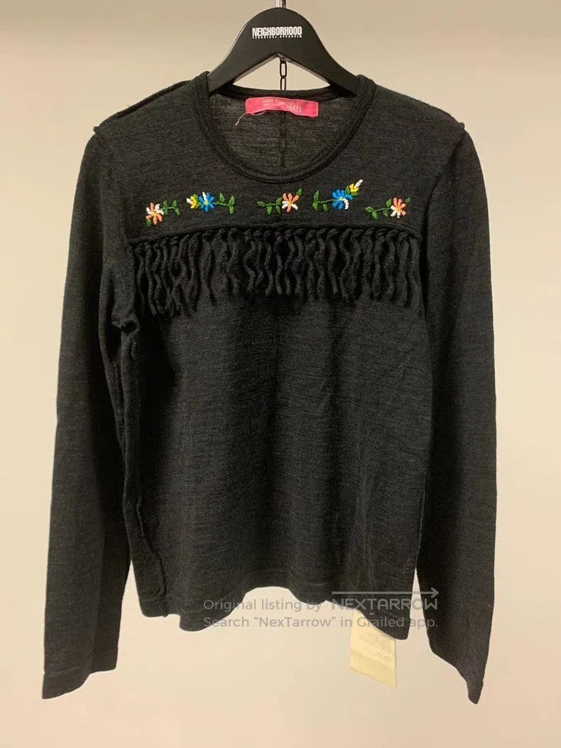 Junya Watanabe Junya Watanabe Wool Fringe Embroidered Knit. Size US S / EU 44-46 / 1 - 2 Thumbnail
