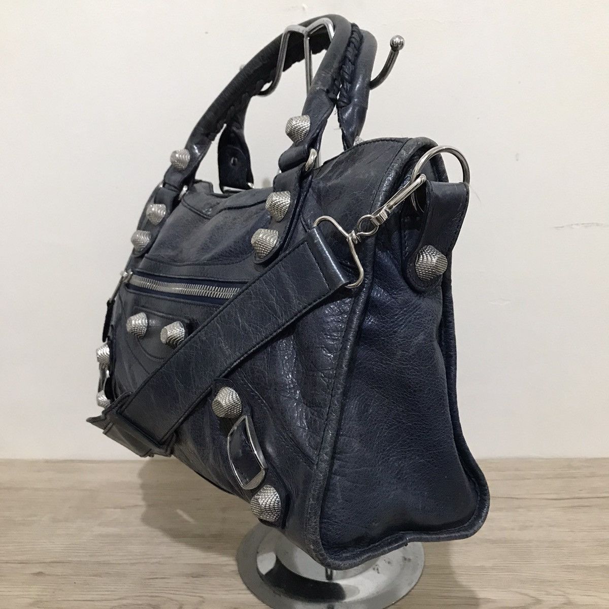 Balenciaga BALENCIAGA - CITY BAG - GIANT 21 SILVER HARDWARE (NAVY) Size ONE SIZE - 5 Thumbnail
